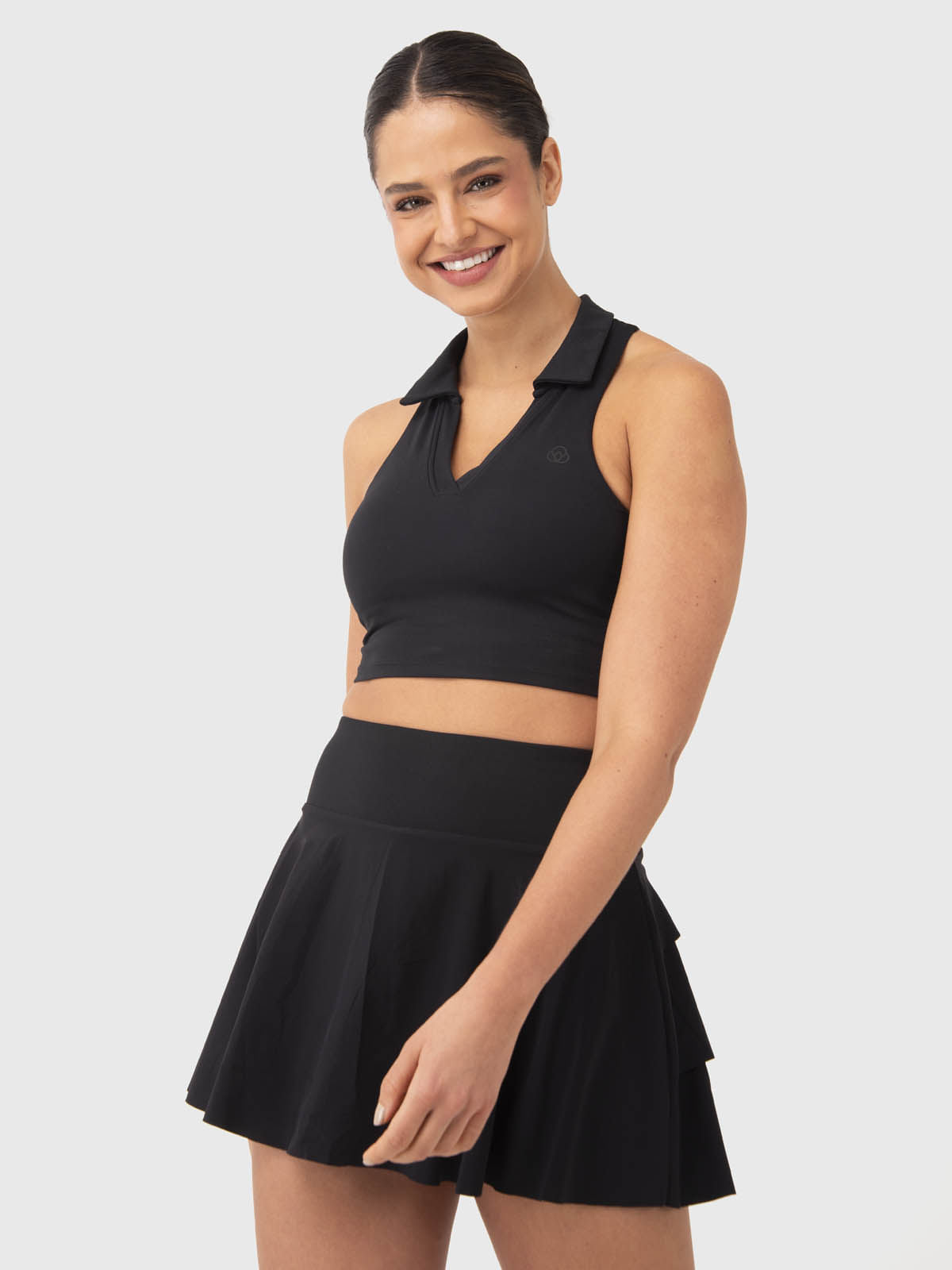 Bra Para Mujer Cropped Polo Negro Bsoul