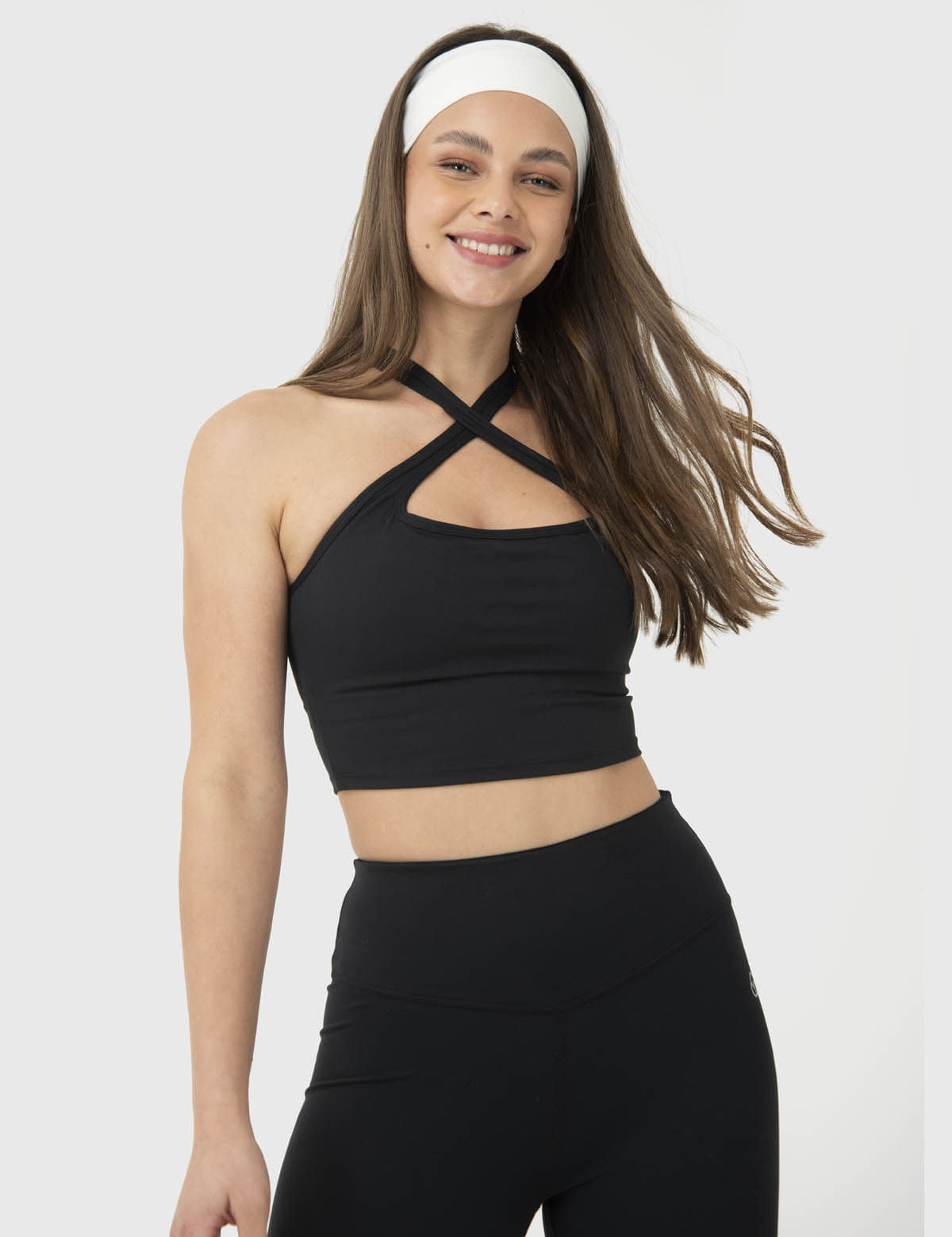 Bra Para Mujer Cross Back Crop Negro Bsoul