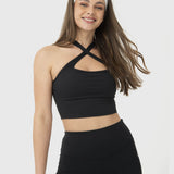 Bra Para Mujer Cross Back Crop Negro Bsoul