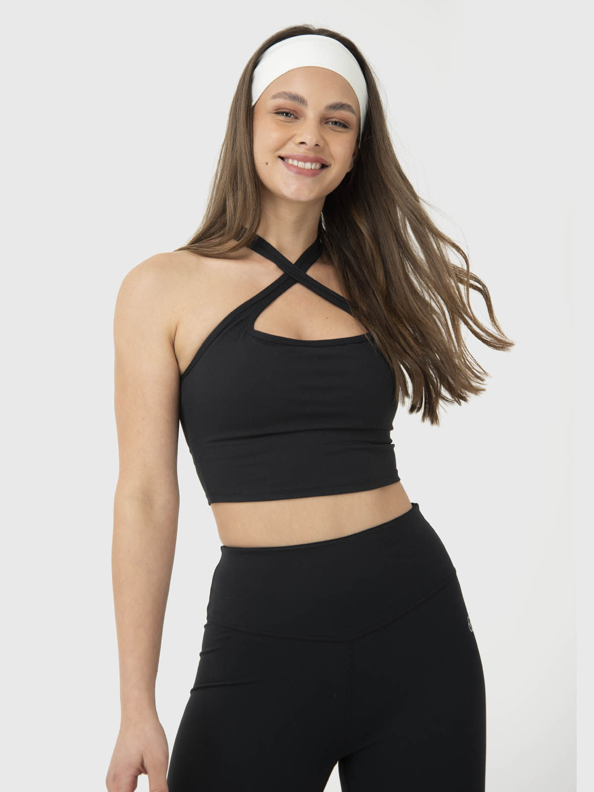 Bra Para Mujer Cross Back Crop Negro Bsoul