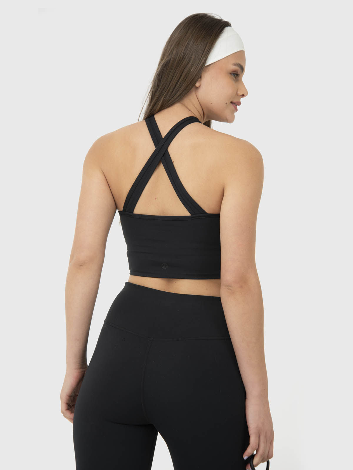 Bra Para Mujer Cross Back Crop Negro Bsoul