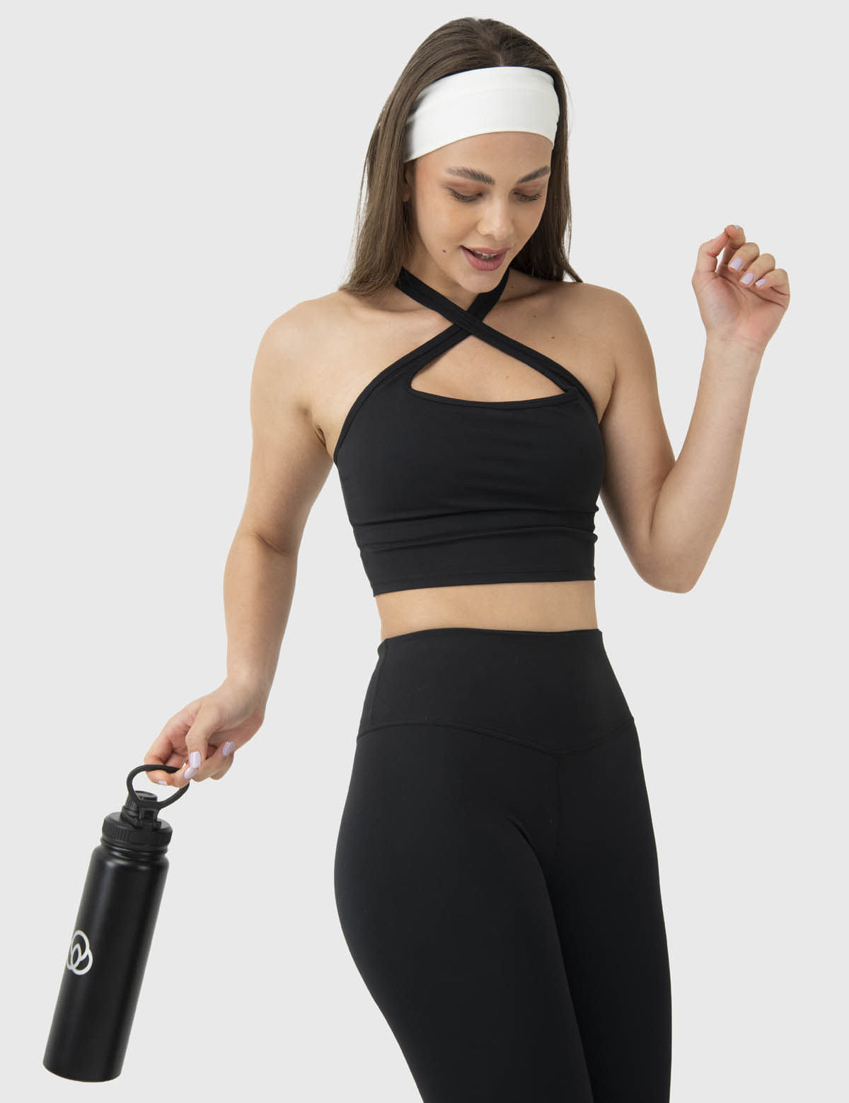 Bra Para Mujer Cross Back Crop Negro Bsoul