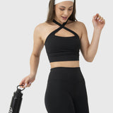 Bra Para Mujer Cross Back Crop Negro Bsoul