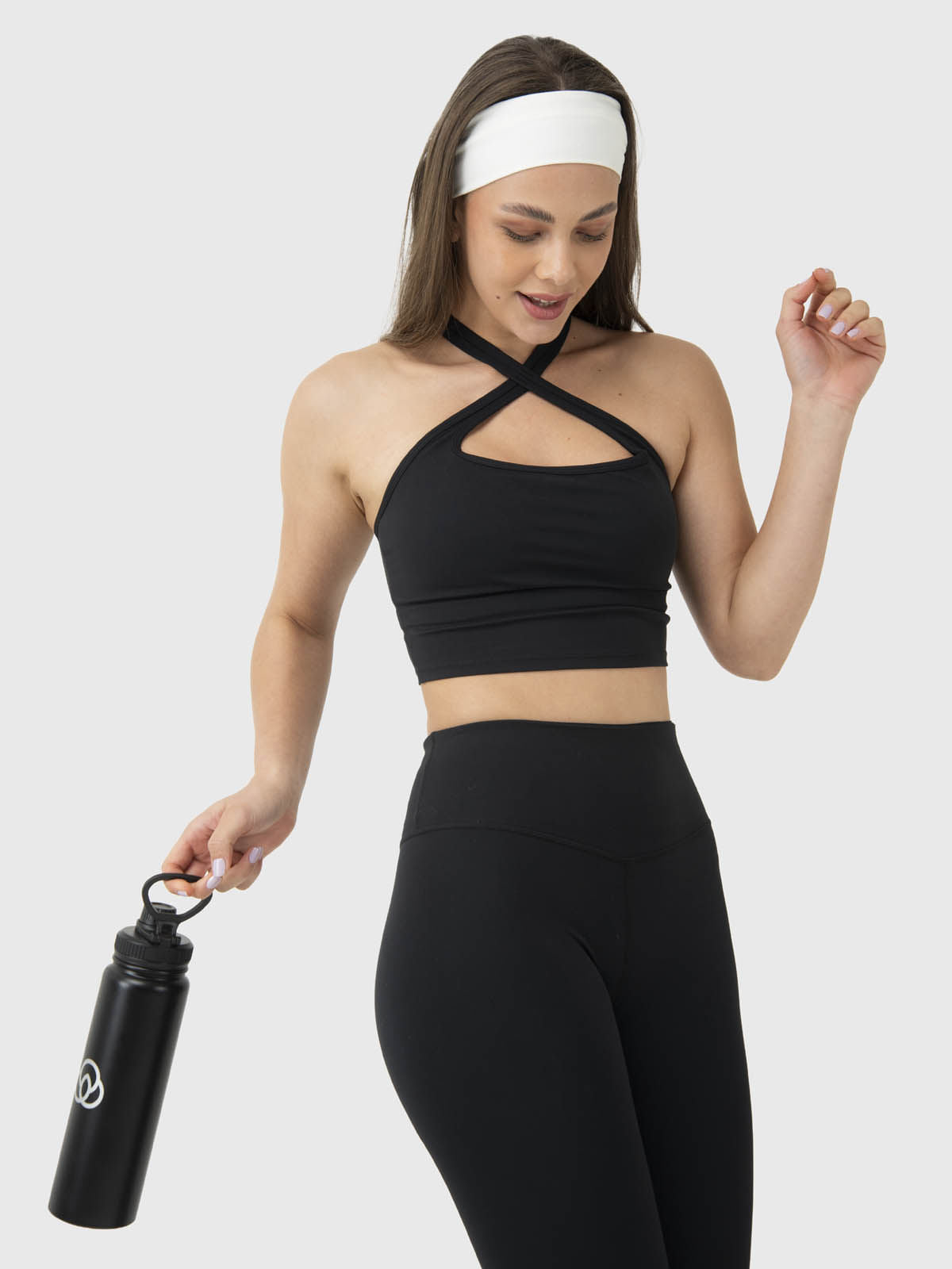 Bra Para Mujer Cross Back Crop Negro Bsoul