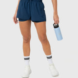 Short Para Mujer 2 In 1 Train Azul Bsoul