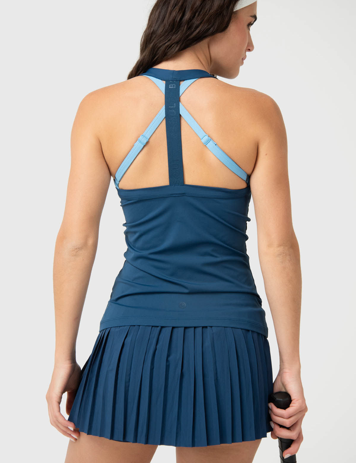 Polo Sin Manga Para Mujer Tank Top Azul Bsoul