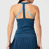 Polo Sin Manga Para Mujer Tank Top Azul Bsoul