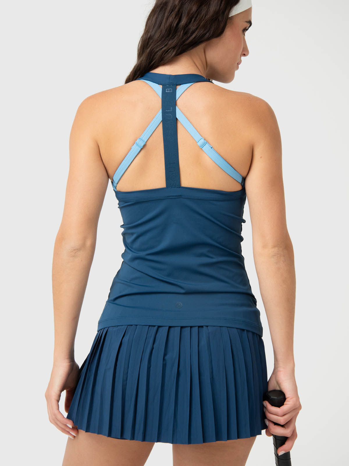 Polo Sin Manga Para Mujer Tank Top Azul Bsoul