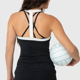Polo Sin Manga Para Mujer Tank Top Negro Bsoul