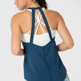 Polo Sin Manga Para Mujer Training Tank Aloe Azul Bsoul
