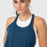 Polo Sin Manga Para Mujer Training Tank Aloe Azul Bsoul