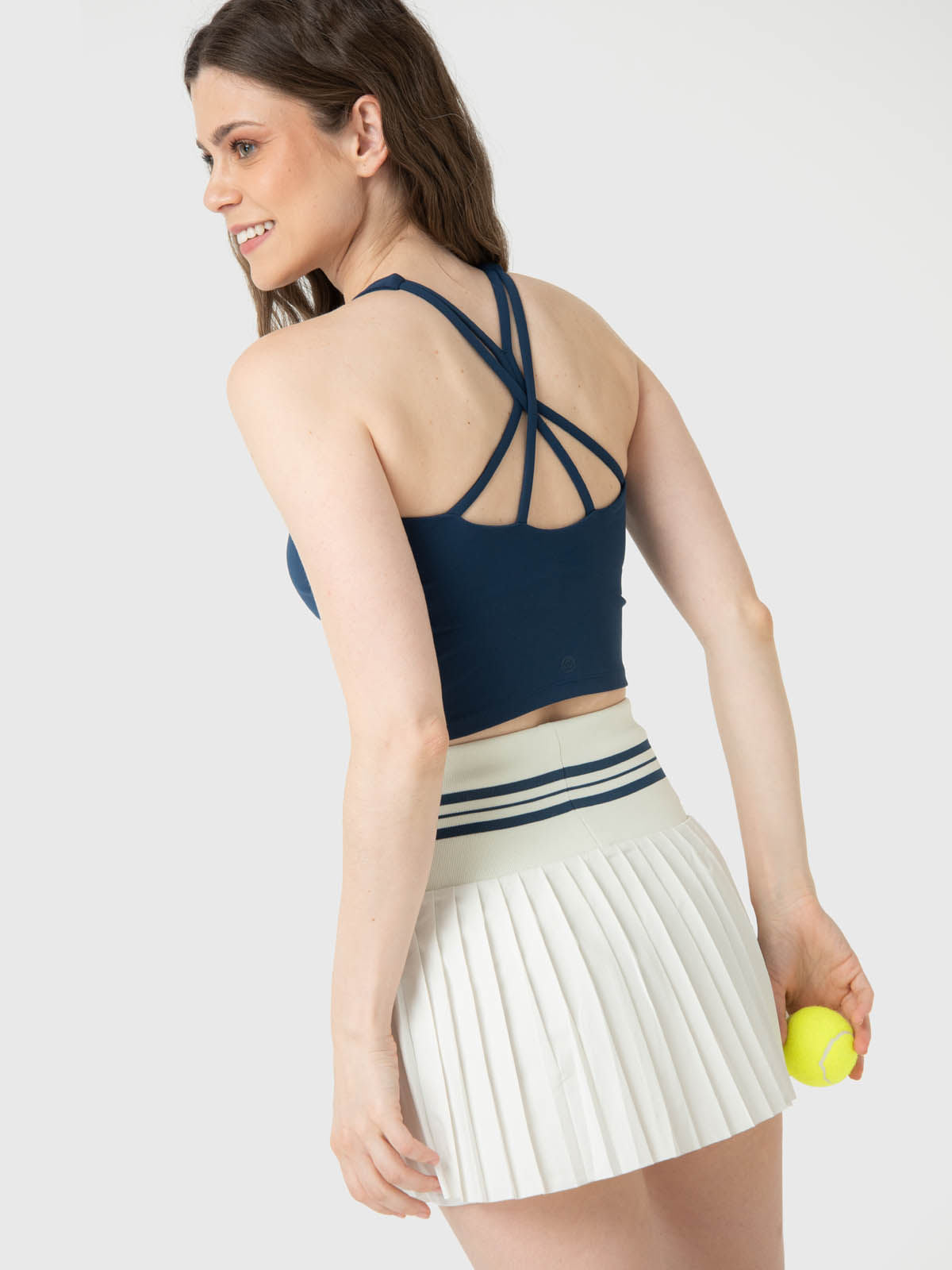 Bra Para Mujer Crop Mid Support Azul Bsoul