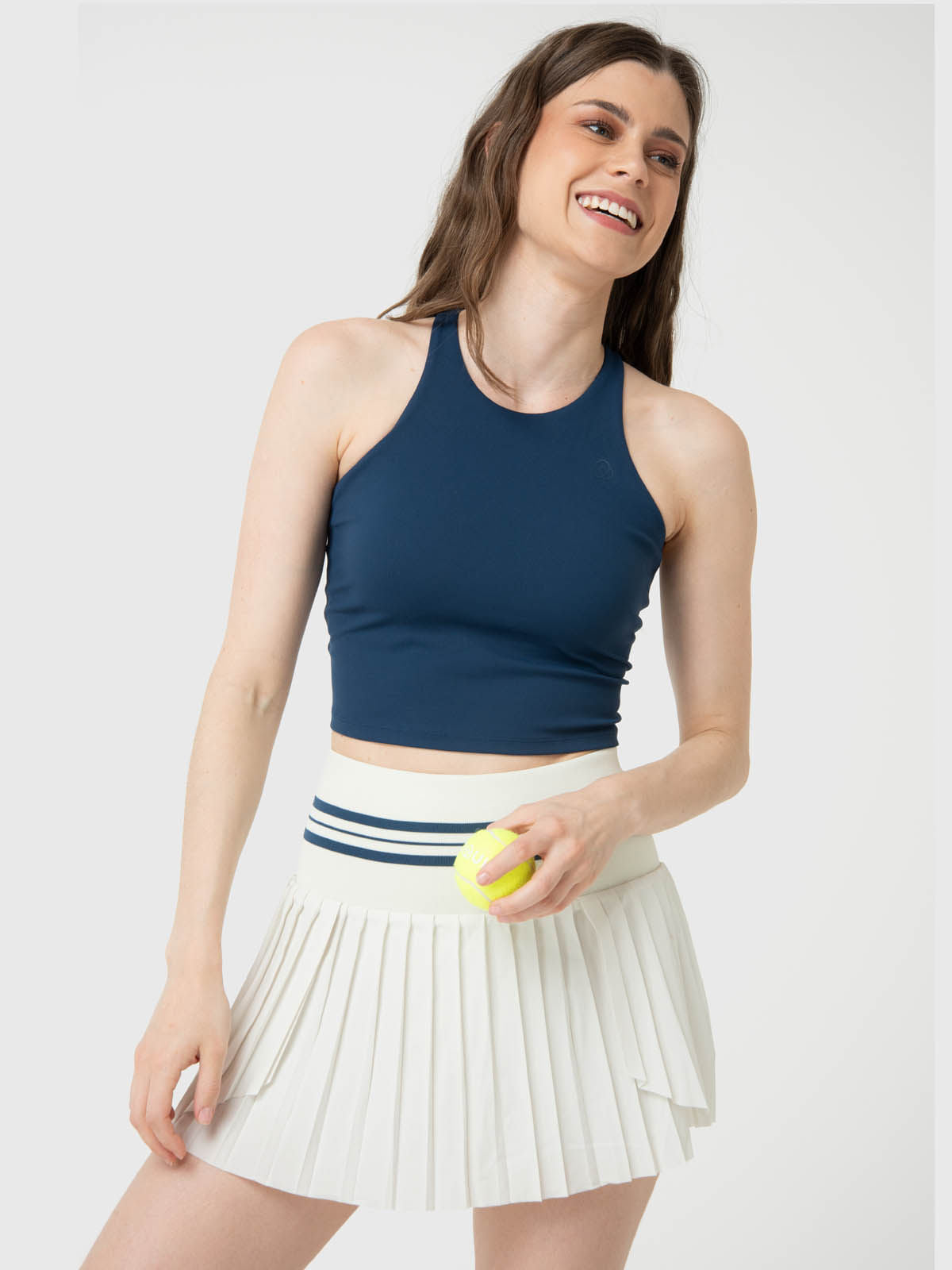 Bra Para Mujer Crop Mid Support Azul Bsoul