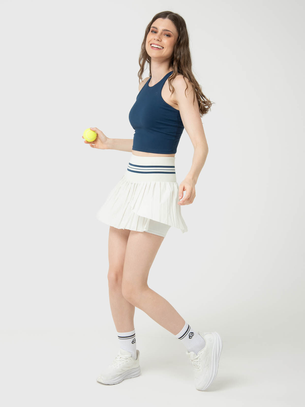 Bra Para Mujer Crop Mid Support Azul Bsoul
