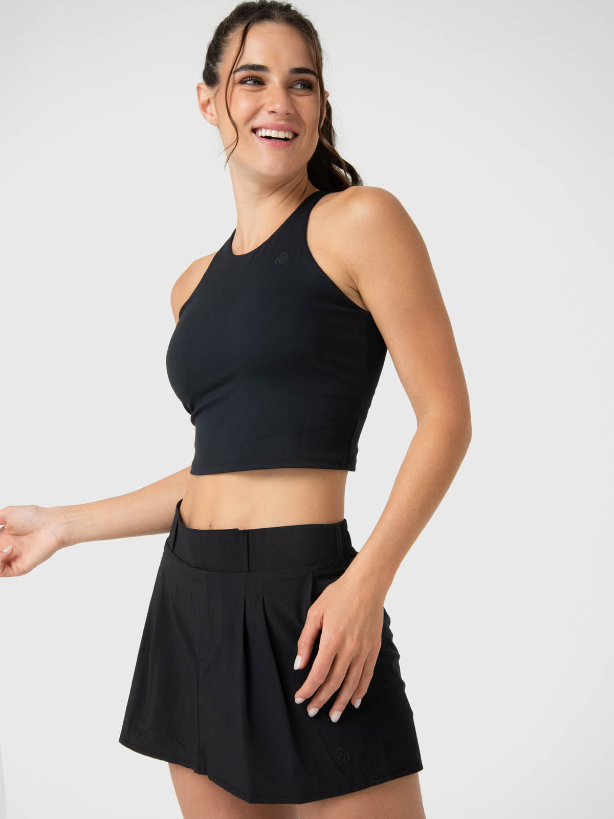 Bra Para Mujer Crop Mid Support Negro Bsoul