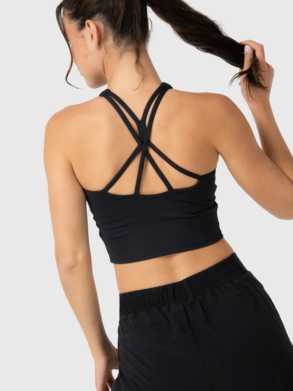 Bra Para Mujer Crop Mid Support Negro Bsoul