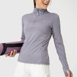 Polera Para Mujer Ls Half Zip Morado Bsoul
