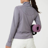 Polera Para Mujer Ls Half Zip Morado Bsoul