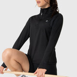Polera Para Mujer Ls Half Zip Negro Bsoul