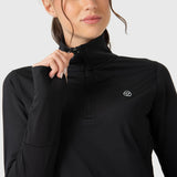 Polera Para Mujer Ls Half Zip Negro Bsoul