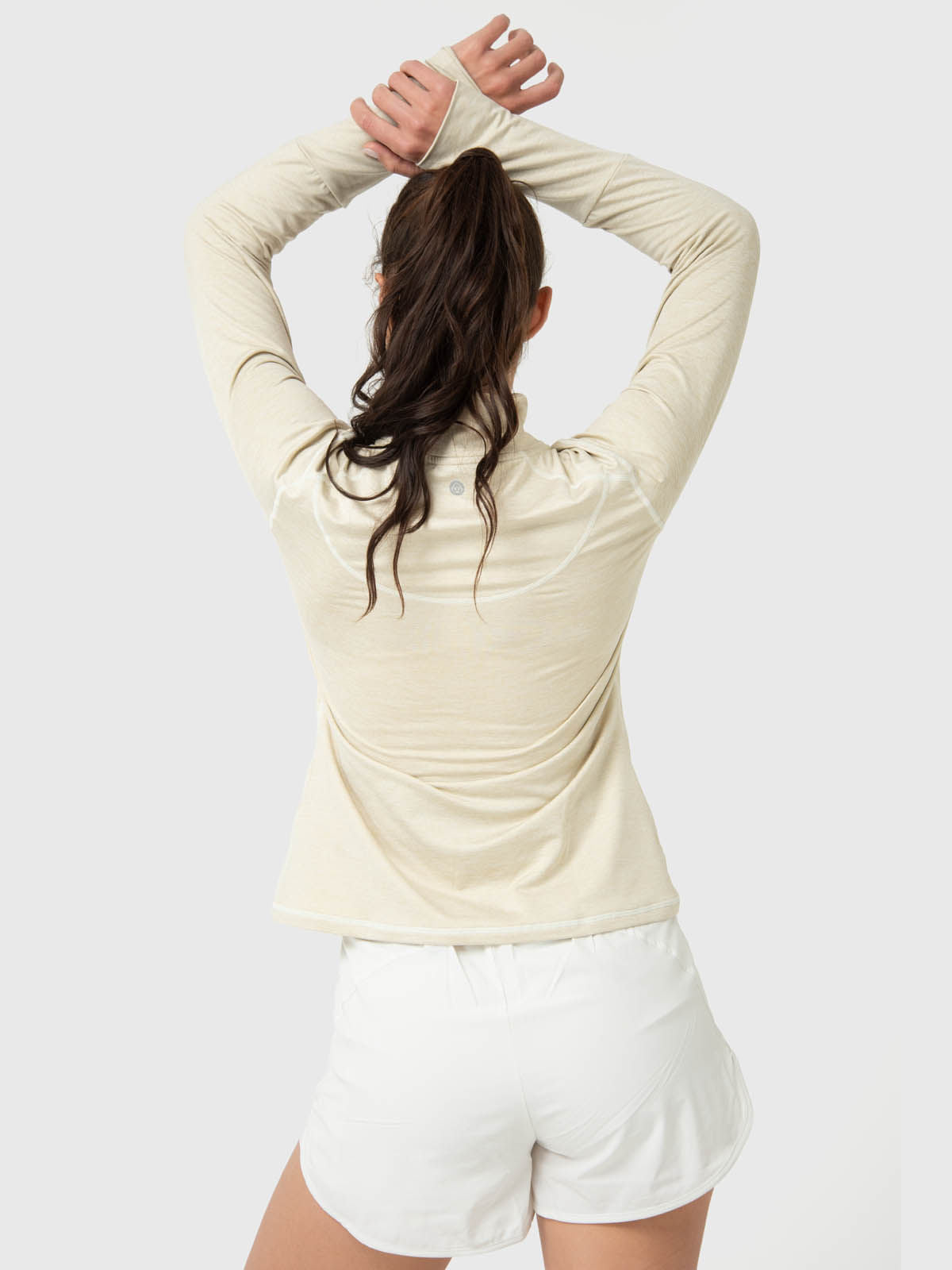 Polera Para Mujer Ls Half Zip Blanco Bsoul