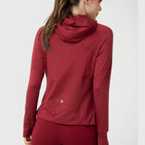 Hoodie Full Zipper Para Mujer Full Zip Hood Warmer Rojo Bsoul