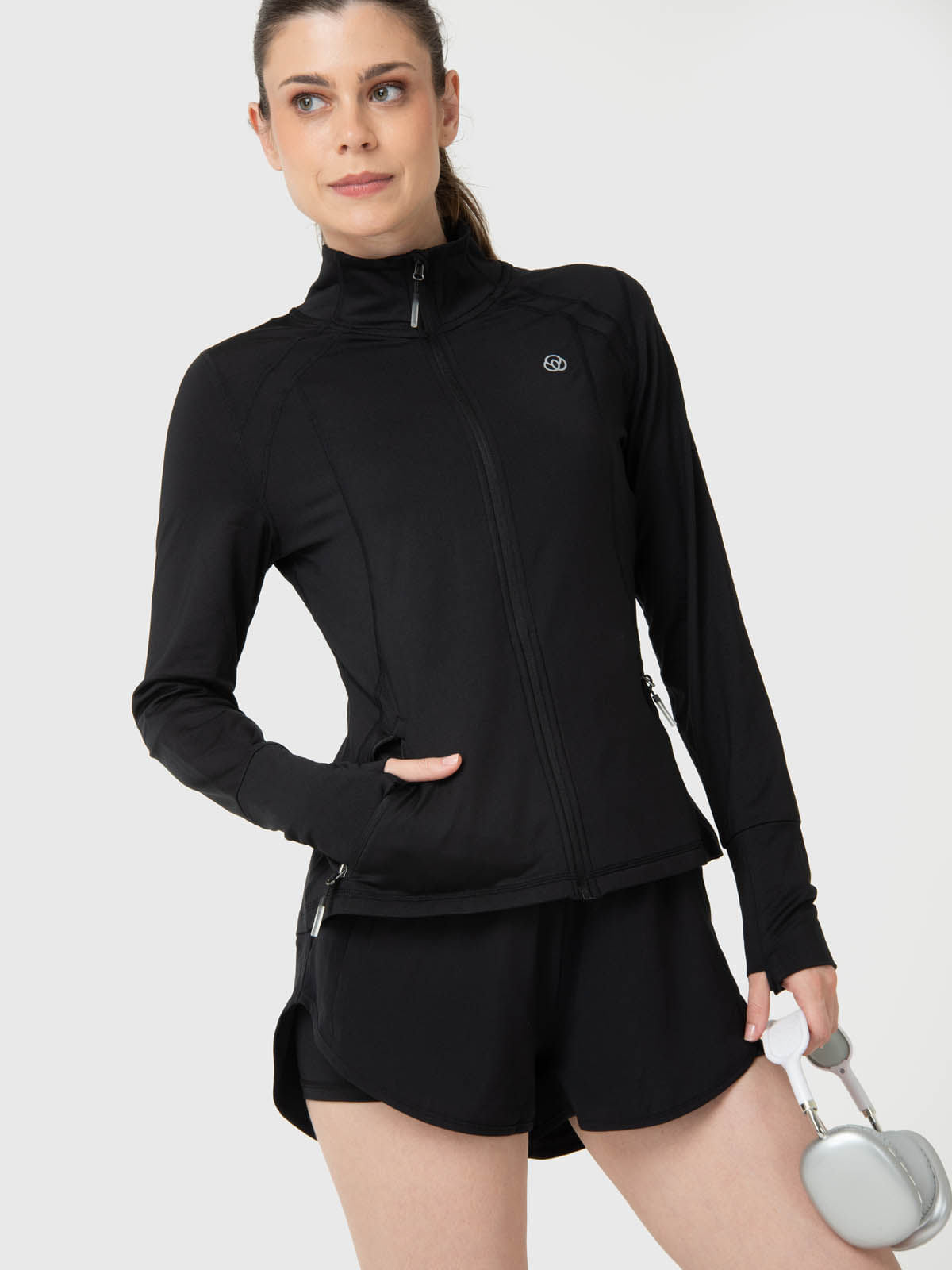 Polera Para Mujer 2Nd Layer Full Zip Negro Bsoul