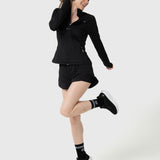 Polera Para Mujer 2Nd Layer Full Zip Negro Bsoul