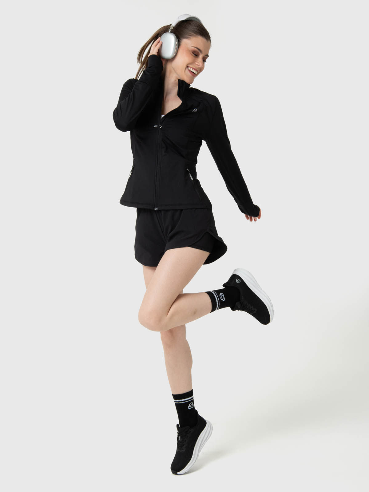 Polera Para Mujer 2Nd Layer Full Zip Negro Bsoul
