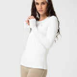 Polo Manga Larga Para Mujer First Layer Blanco Bsoul