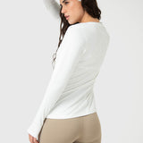 Polo Manga Larga Para Mujer First Layer Blanco Bsoul