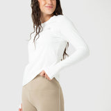 Polo Manga Larga Para Mujer First Layer Blanco Bsoul