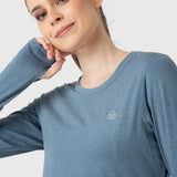 Polo Manga Larga Para Mujer First Layer Azul Bsoul