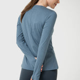 Polo Manga Larga Para Mujer First Layer Azul Bsoul