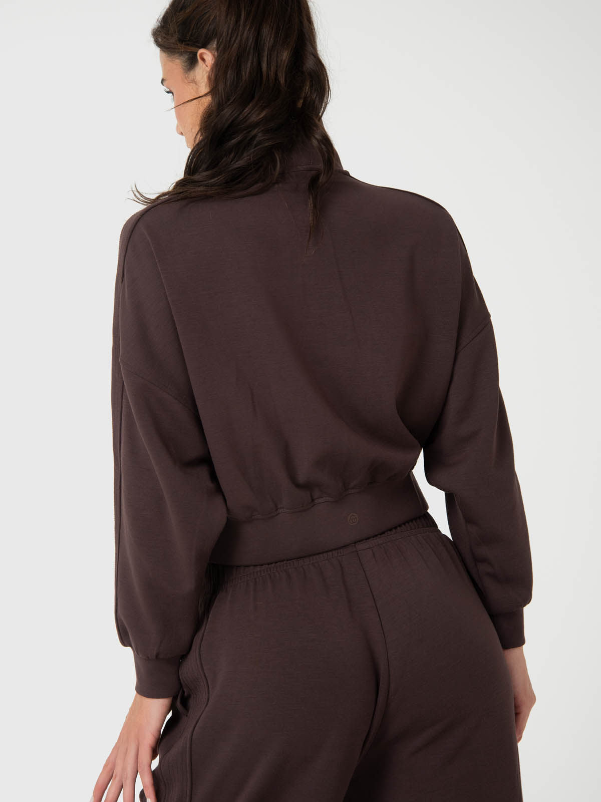 Polera Para Mujer Modal Full Zip Aloe Marrón Bsoul