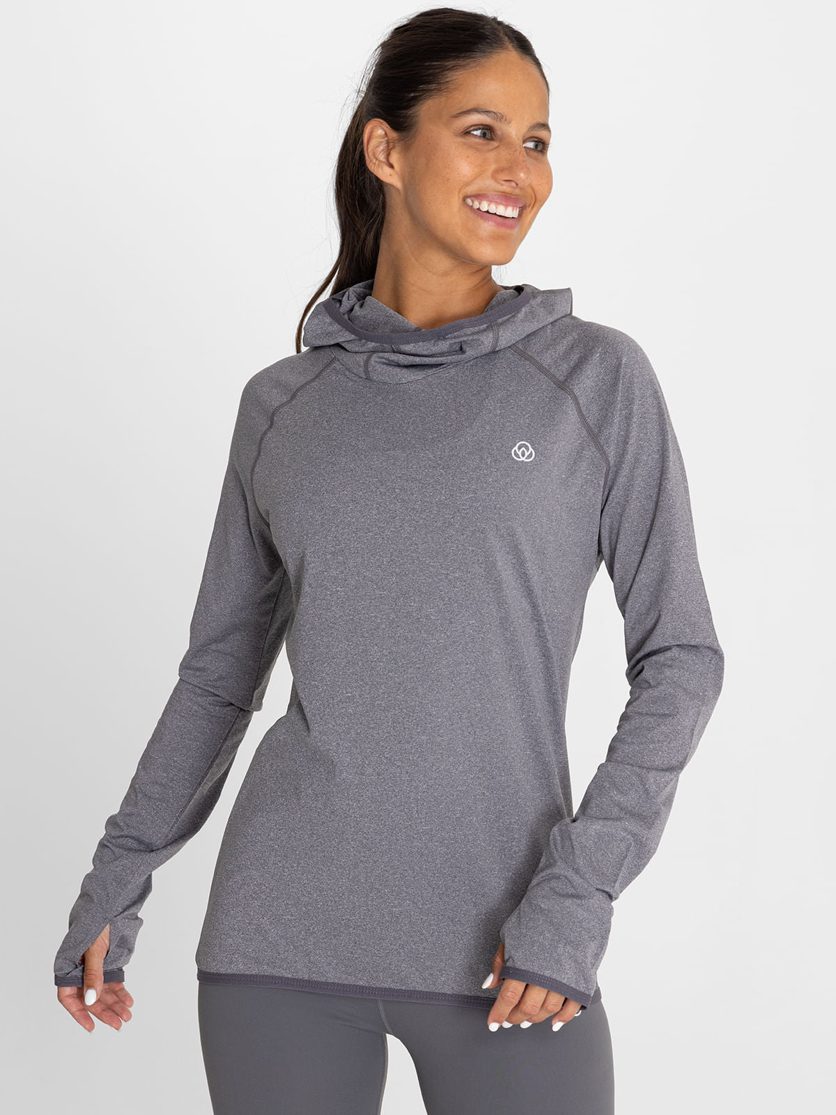 Hoodie Para Mujer  Warmer Lucia Gris Bsoul