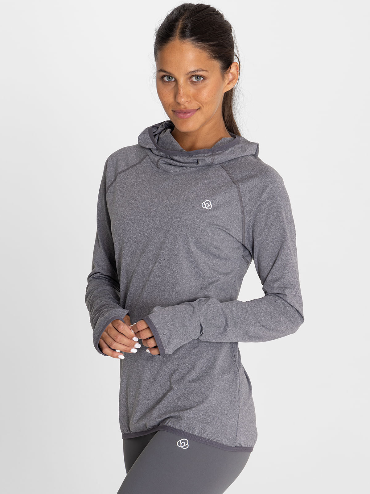 Hoodie Para Mujer  Warmer Lucia Gris Bsoul