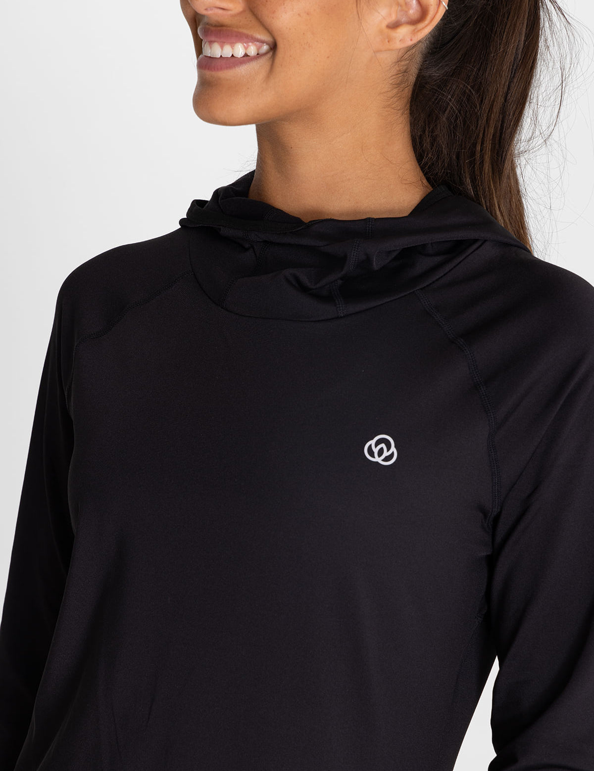 Hoodie Para Mujer Second Layer Negro Bsoul