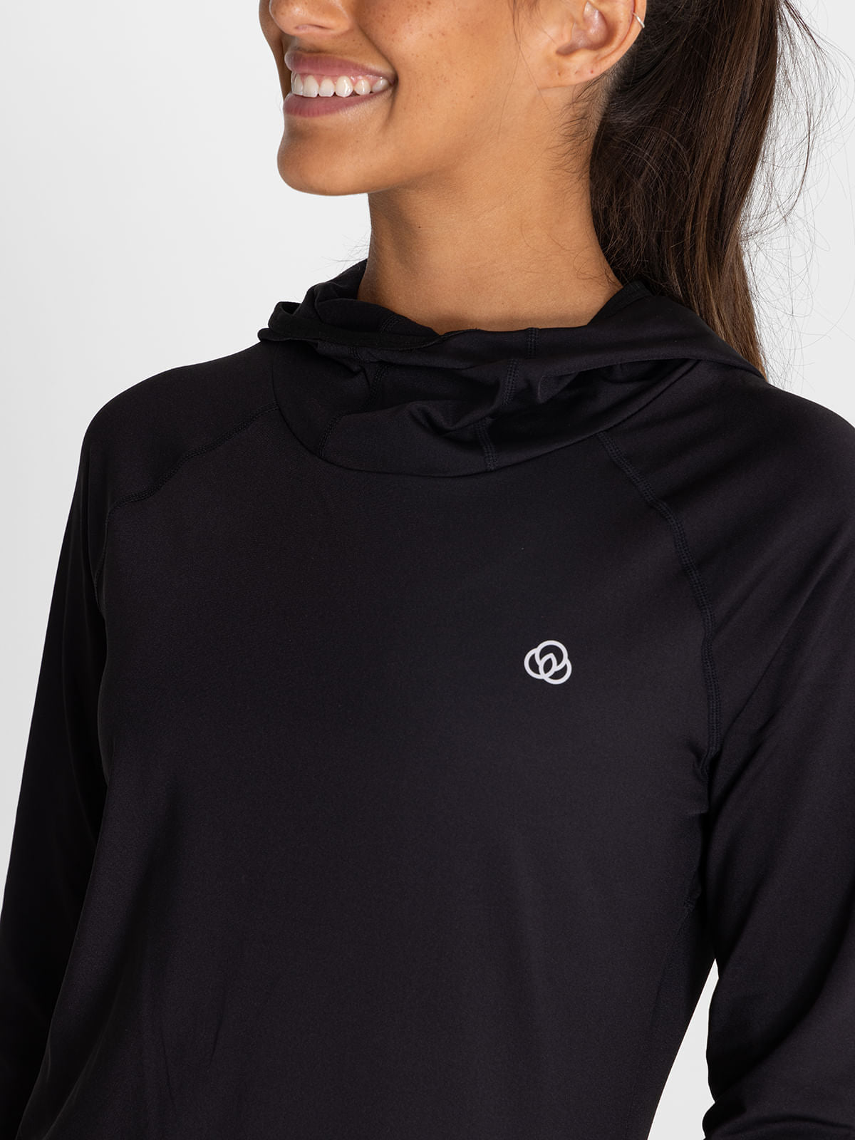 Hoodie Para Mujer Second Layer Negro Bsoul