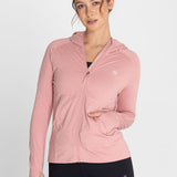 Hoodie Full Zipper Para Mujer  Warmer Rosado Bsoul