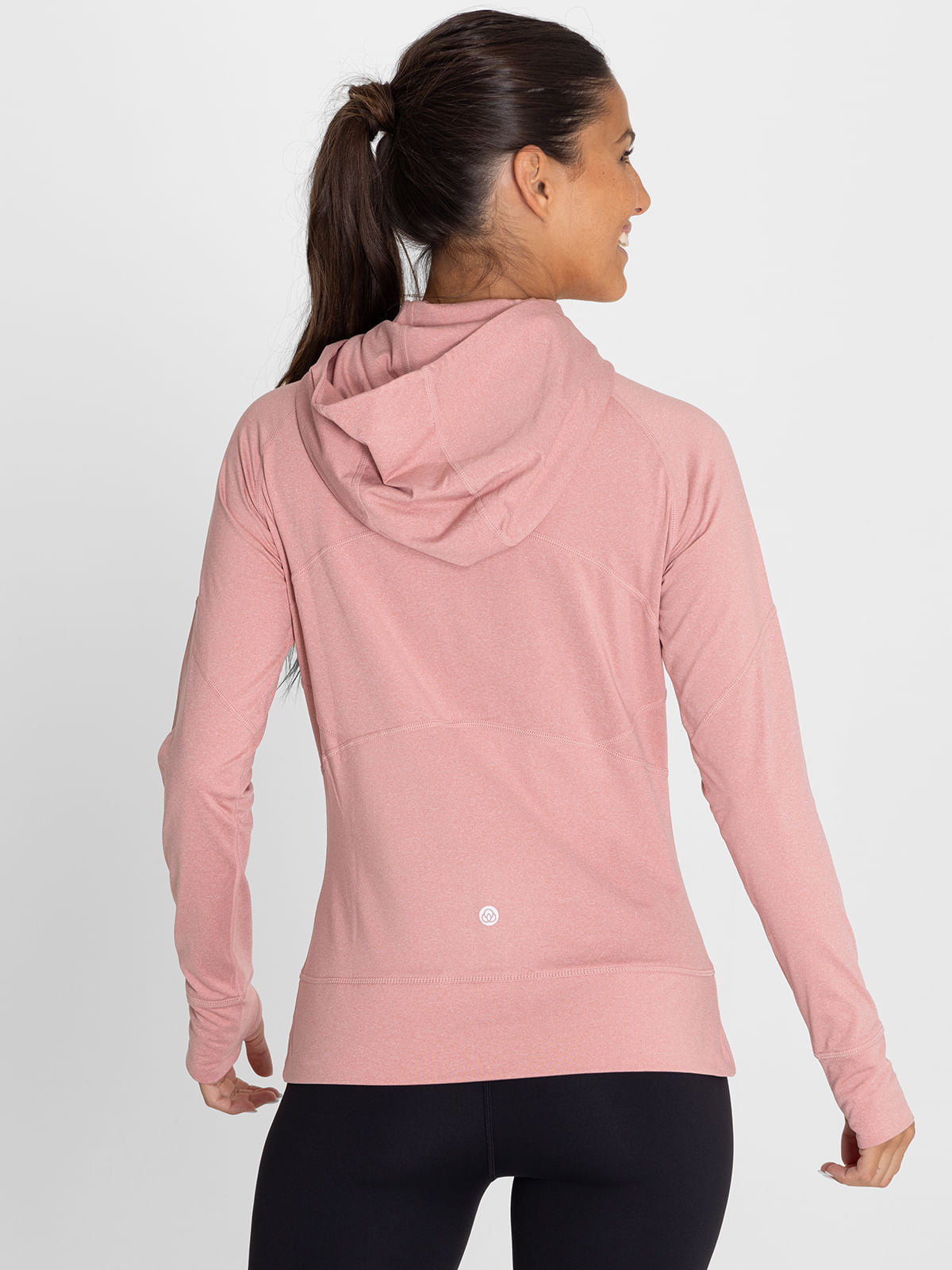 Hoodie Full Zipper Para Mujer  Warmer Rosado Bsoul