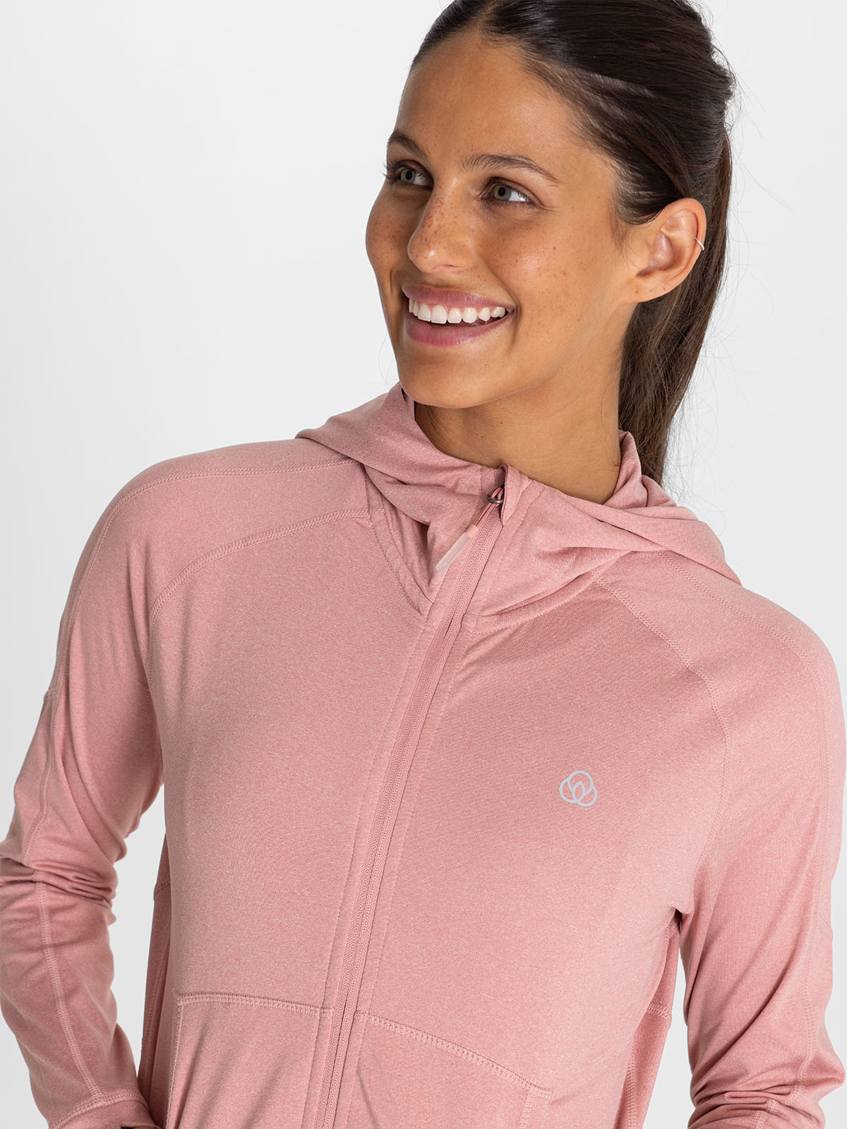 Hoodie Full Zipper Para Mujer  Warmer Rosado Bsoul