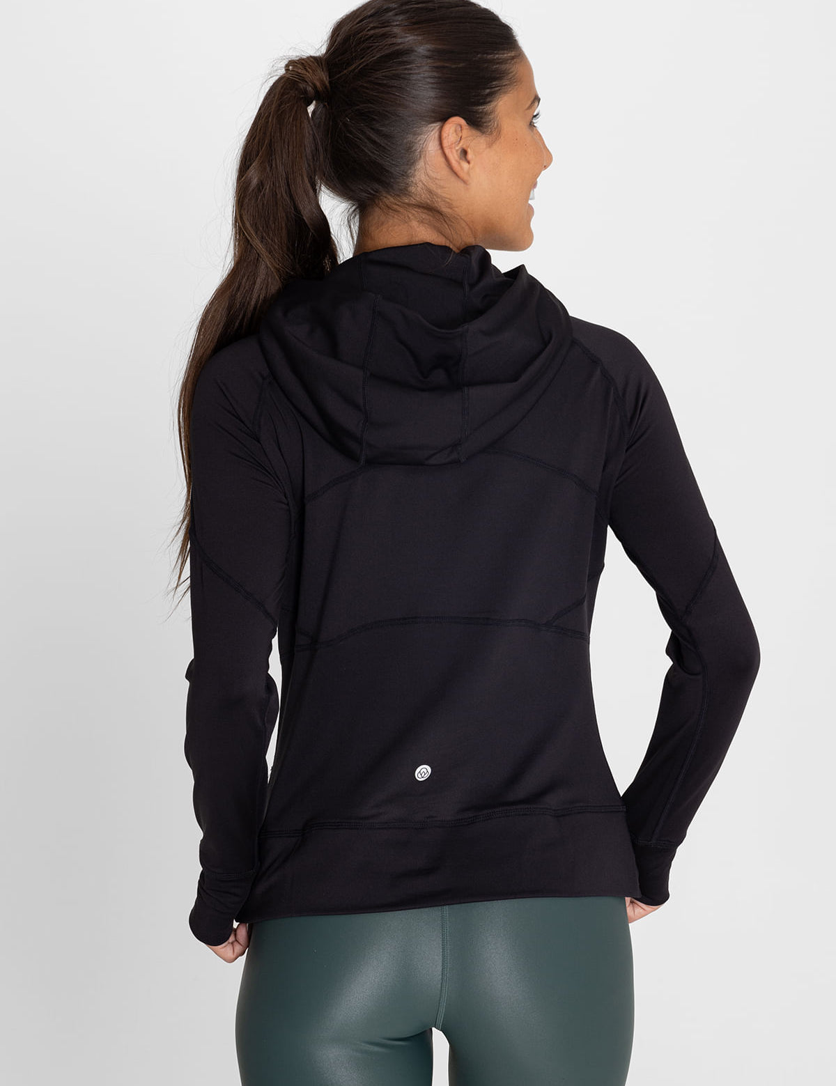 Hoodie Para Mujer Full Zip Warmer Negro Bsoul