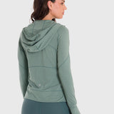 Hoodie Para Mujer Full Zip Warmer Verde Bsoul