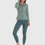 Hoodie Para Mujer Full Zip Warmer Verde Bsoul
