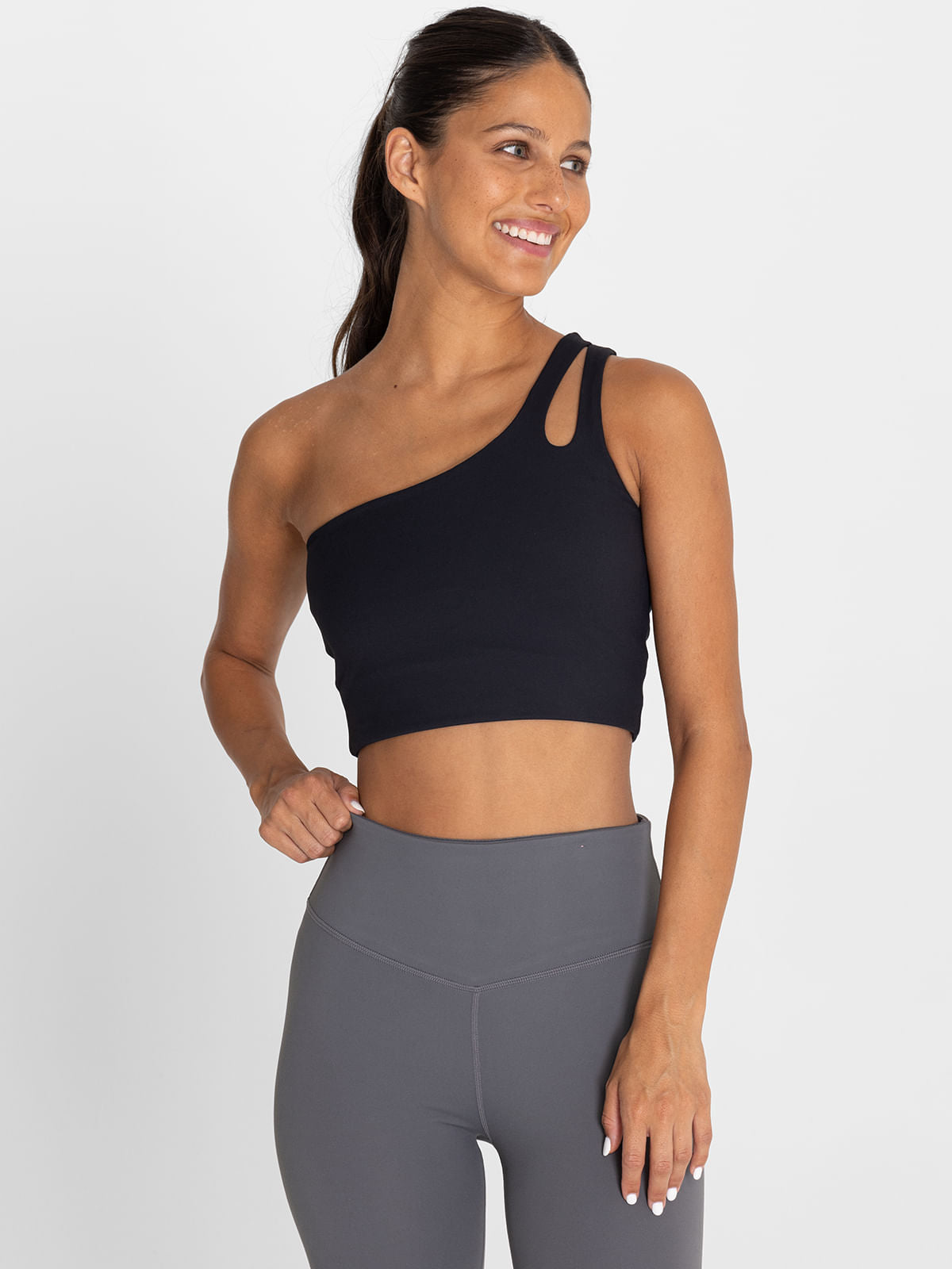 Bra Para Mujer  One Shoulder Gala Negro Bsoul