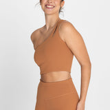 Bra Para Mujer  One Shoulder Gala Marron Bsoul