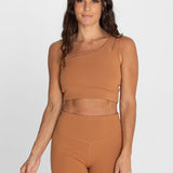 Bra Para Mujer  One Shoulder Gala Marron Bsoul