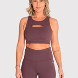 Bra Para Mujer Deportivo Crop Aura Marrón Bsoul