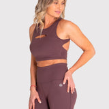 Bra Para Mujer Deportivo Crop Aura Marrón Bsoul